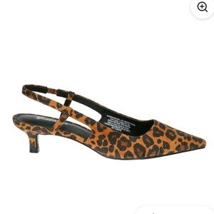 No Boundaries Leopard Print Slingback Heels